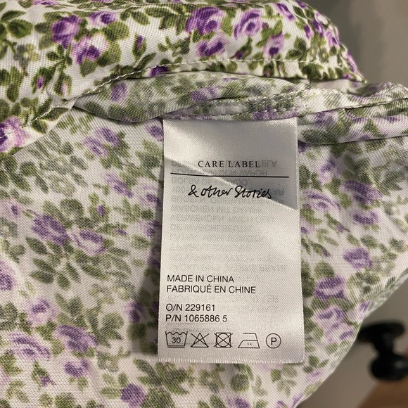 & Other Stories Voluminous Floral Mini Dress - Picture 6 of 7